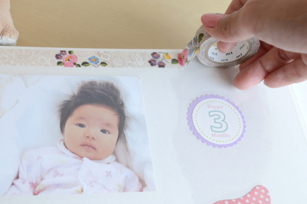 月齢カードを入れるとかわいい 赤ちゃんアルバム作りデコのアイデア 赤ちゃん 子供のアルバム手作りブログ